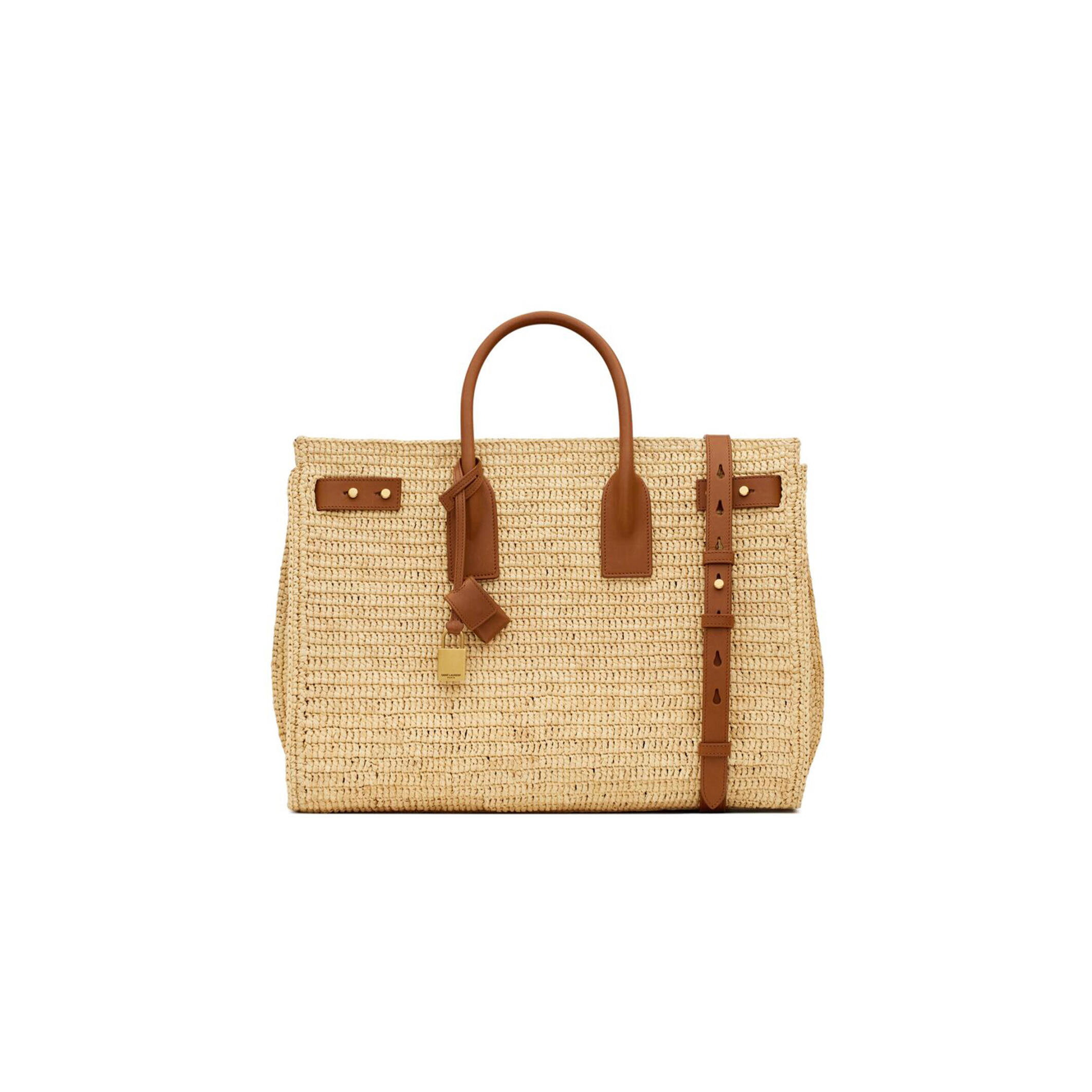 Y51 SAC DE JOUR S*pPLE IN RAFFIA AND LEATHER-MEDIUM 751499GAABN2080 (41*28*13cm) Master Quality